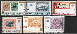 Papua New Guinea: Francobolli Su Francobolli, Stamps On Stamps, Timbres Sur Timbres - Postzegels Op Postzegels