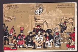 CPA Monaco Monte Carlo Satirique Caricature Albert Casino Jeu Non Circulé Pot De Chambre Chine Russie Autriche - Spielbank