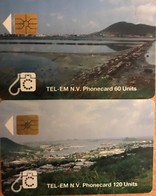 ANTILLES NEERLANDAISES - TEL-EM N.V. - La Paire 60 Et 120 Unités - Antilles (Neérlandaises)