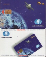 KAZAJSTAN. KZ-KZT-0002G. SATELLITE AND EARTH. 75U. 2002. (009) - Kazajstán