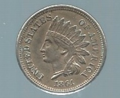 ETATS UNIS Monnaie De One Cent 1861 - Tres Belle Piece -  Pieb22005 - 1859-1909: Indian Head