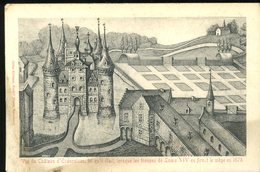 Vue Du Château D'Ecaussines Tel Qu'il était Lorsque Les Troupes De Louis XIV En Firent Le Siège En 1678 Pionnière Carte - Ecaussinnes