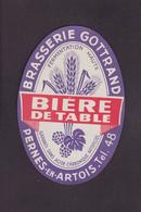 CPA Bière Beer étiquette Belgique Pernes En Artois 7,7 X 11,5 - Publicités