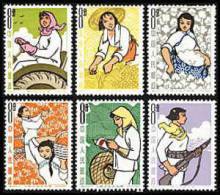 China 1964 S64 Women Of People Commune Stamps Book Military Agriculture Crops - Nuevos