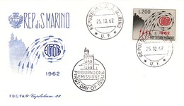 M92  25.10.62  FDC Timbres Europa San Marino 1962   TTB - 1962