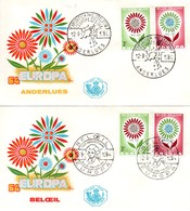 M99a-d 12.9.64 FDC Timbres Europa Belgique 1964 (cachets Anderlues, Beloeil, Gent Et Kortrijk) TTB - 1964