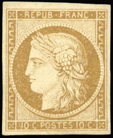 * N°1 - 10c. Bistre-jaune. Belles Marges. SUP. - 1849-1850 Cérès