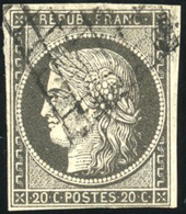 O N°3i - 20c. Gris. Obl. Grille. SUP. - 1849-1850 Ceres