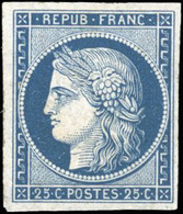 ** N°4 - 25c. Bleu. SUP. - 1849-1850 Cérès