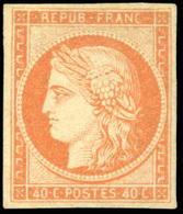 * N°5 - 40c. Orange. Infime Trace De Charnière. TB. - 1849-1850 Ceres