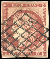 O N°6A - 1F. Rouge-brun. Nuance Foncée. Obl. TB. - 1849-1850 Ceres