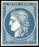 * N°8a - 20c. Bleu Foncé Dit ''Marquelet''. SUP. - 1849-1850 Ceres