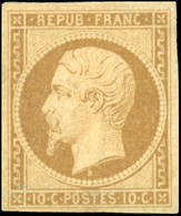 * N°9 - 10c. Bistre-jaune. Grande Rareté. Un Des Plus Bel Exemplaire Connu. SUP. RRR. - 1852 Louis-Napoleon