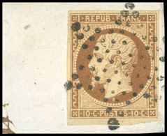 O N°9d - 10c. Bistre-brun Foncé. Obl. S/petit Fragment. SUP. - 1852 Louis-Napoleon