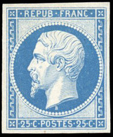 * N°10c - 25c. Bleu. Réimpression. SUP. - 1852 Louis-Napoléon