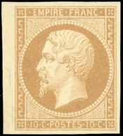 * N°13B - 10c. Bistre. Type II. BdeF. SUP. - 1853-1860 Napoléon III.