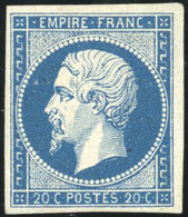 * N°14A - 20c. Bleu. Gomme Incomplète. B. - 1853-1860 Napoleone III