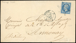 O N°14B - 20c. Bleu, Type II, Piquage Susse, Obl. étoile S/lettre Frappée Dus CàD De PARIS * J Du 13 Septembre 1862 à De - 1853-1860 Napoléon III.