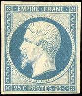 * N°15 - 25c. Bleu. Grandes Marges. SUP. - 1853-1860 Napoléon III