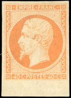 * N°16 - 40c. Orange. BdeF. Très Frais. Belles Marges. SUP. - 1853-1860 Napoléon III.