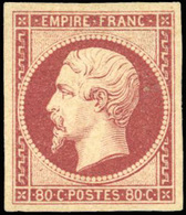 * N°17Al - 80c. Carmin Foncé. Couleur Rare. SUP. - 1853-1860 Napoleon III