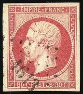 O N°17B - 80c. Rose. Obl. Légère. Exemplaire Choisi. TB. - 1853-1860 Napoléon III