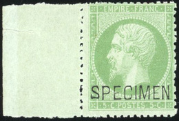 ** N°20f - 5c. Vert. Surcharge ''SPECIMEN''. BdeF. TB. - 1862 Napoléon III