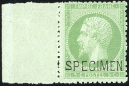 ** N°20f - 5c. Vert. Surcharge ''SPECIMEN''. BdeF. TB. - 1862 Napoleon III