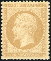 ** N°21 - 10c. Bistre. Bon Centrage. TB. - 1862 Napoleon III