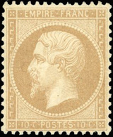 * N°21 - 10c. Bistre. Très Grande Fraicheur. Centrage Parfait. SUP. - 1862 Napoléon III.