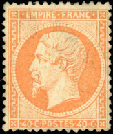 * N°23 - 40c. Orange. Très Frais Mais Gomme Altérée. - 1862 Napoleone III
