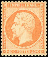 * N°23b - 40c. Orange Vif. Très Bien Centré. SUP. - 1862 Napoleone III