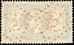 O N°33 - 5F. Violet-gris. Obl. GC Rouge 532. SUP. - 1863-1870 Napoleon III With Laurels