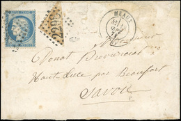 O N°3637 - 10c. Bistre Coupé + 20c. Bleu Obl. Sur Lettre Complète Reforcée Frappée Du CàD De MEAUX Du 18 SEPTEMBRE 1871  - 1870 Siège De Paris