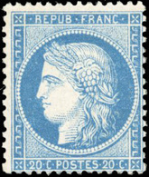 ** N°37 - 20c. Bleu. Décentré. TB. - 1870 Belagerung Von Paris