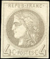 * N°41A - 4c. Gris. Report I. Position 9. RR. TB. - 1870 Bordeaux Printing