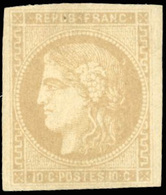 * N°43Aa - 10c. Brun-clair. TB. - 1870 Bordeaux Printing