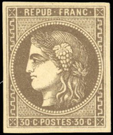 * N°47 - 30c. Brun. TB. - 1870 Bordeaux Printing