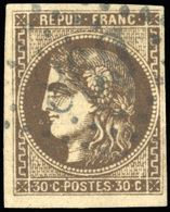 O N°47d - 30c. Brun Foncé. Obl. SUP. - 1870 Bordeaux Printing