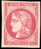 * N°49 - 80c. Rose. Très Frais. SUP. - 1870 Uitgave Van Bordeaux