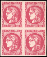 * N°49c - 40c. Rose Vif. Bloc De 4. SUP. - 1870 Ausgabe Bordeaux