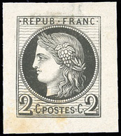 (*) N°51 - Epreuve En Noir Du 2c. S/petit Feuillet. TB. - 1871-1875 Cérès