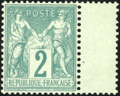 * N°62 - 2c. Vert. Type I. Centrage Parfait. BdeF. Pièce De Rêve. SUP. - 1876-1878 Sage (Type I)