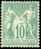 * N°65 - 10c. Vert. Centrage Superbe. SUP. - 1876-1878 Sage (Typ I)