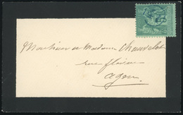 O N°75 - 5c. Vert Obl. Cercle 41 En Bleu S/lettre à Destination D'AGEN. SUP. - 1876-1878 Sage (Type I)