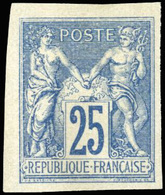 (*) N°79a - 25c. Bleu. Granet. ND. Type II. SUP. - 1876-1878 Sage (Typ I)