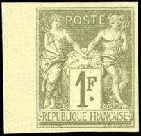 (*) N°82b - 1F. Vert-bronze. Granet. ND. Type II. Petit BdeF. SUP. - 1876-1878 Sage (Type I)