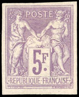 * N°95e - 5Fr. Violet Sur Lilas. ND. TB. - 1876-1878 Sage (Typ I)