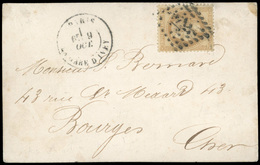 O N°28 - LE WASHINGTON. 10c. Laurés Obl. GC 1625 S/carte Frappée Du CàD De PARIS - LA GARE D'IVRY Du 9 Octobre 1870 à De - War 1870
