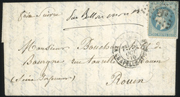 O N°29 - LE WASHINGTON. 20c. Siège Obl. S/lettre Frappée Du CàD De PARIS - LA CHAPELLE ST-DENIS Du 10 Octobre 1870 à Des - Krieg 1870